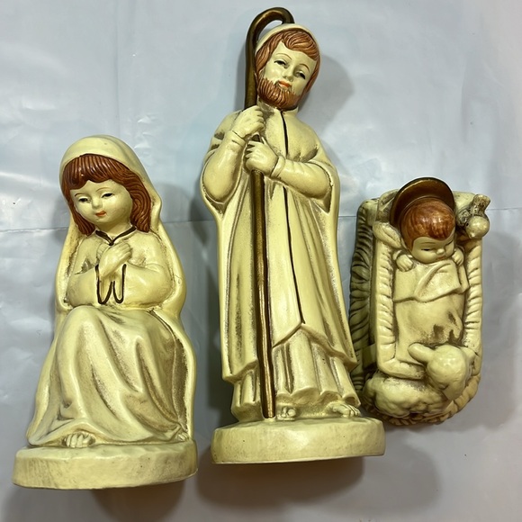 Lund’s Lites 3 piece Holy family Nativity SET MARY JOSEPH JESUS Christmas WA USA - Picture 16 of 16